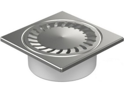 Podlahová vpusť spodní nerez s plovákem NEPTUN  DN 50 - 150 x 150 mm