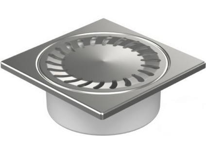 Podlahová vpusť spodní nerez s plovákem NEPTUN  DN 50 - 150 x 150 mm