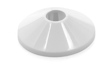 Krytka na trubku jednoduchá bílá dělená  20 mm