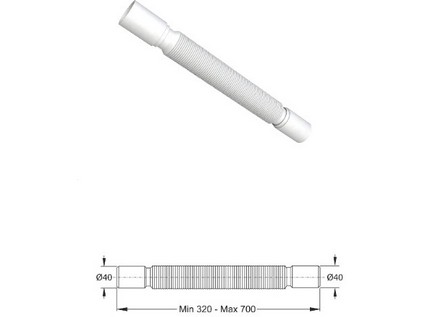 BONOMINI flexi dopojení sifonu  DN 40