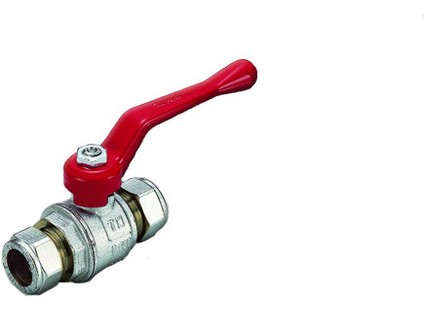 TIEMME kulový kohout se svěrným šroubením pro připojení měděných trubek 28 mm