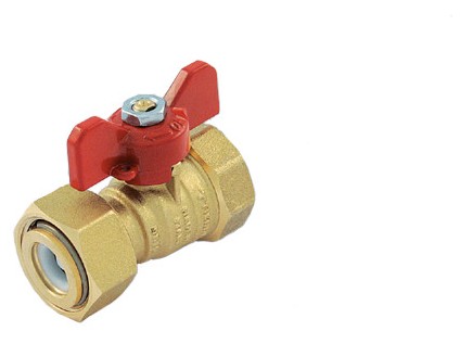 TIEMME kulový kohout s převleč. matkou a zpětnou klapkou k vodoměru