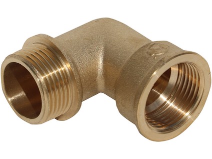 Mosazné koleno s lemem vnější závit / vnitřní závit 1