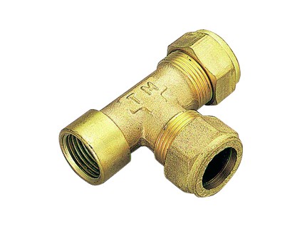 TIEMME SOLAR T kus stranový přechod vnitřní závit pro Cu trubky 18 x 18 x 1/2