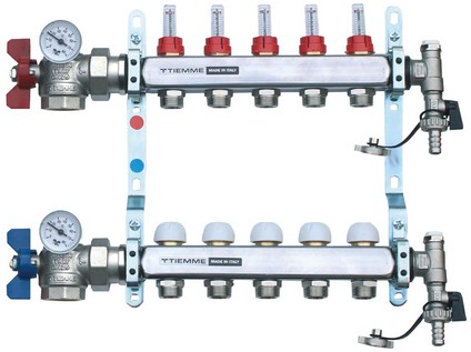 TIEMME rohový plně osazený rozdělovač 1