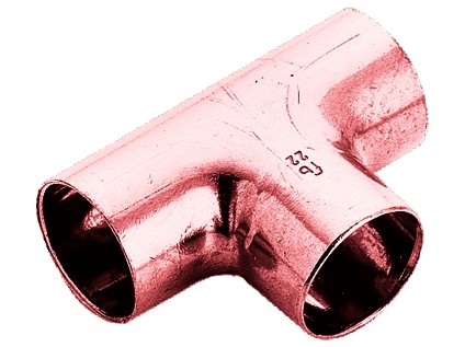 FRABO měděný T kus  A x A x A   35 x 35 x 35