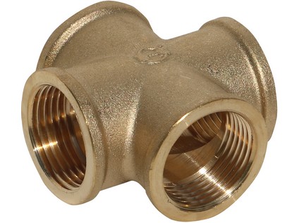 Mosazný kříž vnitřní/vnitřní/vnitřní/vnitřní závit 3/4