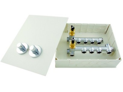 SANIBOX  rozdělovač pro sanitární rozvody 6 x studená a 4 x teplá voda