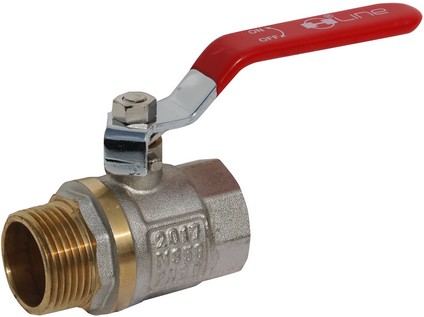 Kulový kohout s pákou, provedení vnější závit/vnitřní závit 3/4