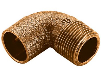 FRABO bronzové koleno s vnějším závitem A x AG   22 x 3/4