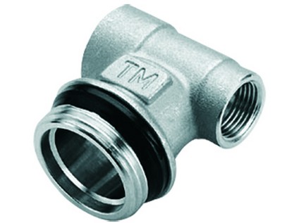 TIEMME koncový kus k rozdělovači, niklovaný