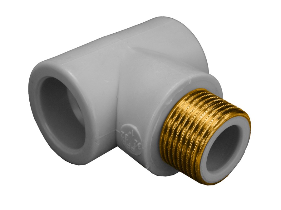 PPR T-kus se závitem MZV 25 x 3/4 x 25