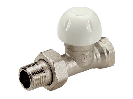 TIEMME přímé radiátorové uzavíratelné šroubení