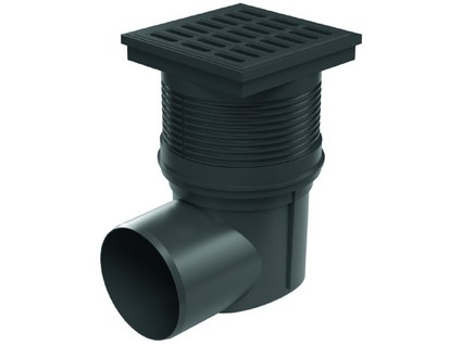 Kanalizační vpusť boční, vodní hladina, plastová, litinová nebo nerez mříž