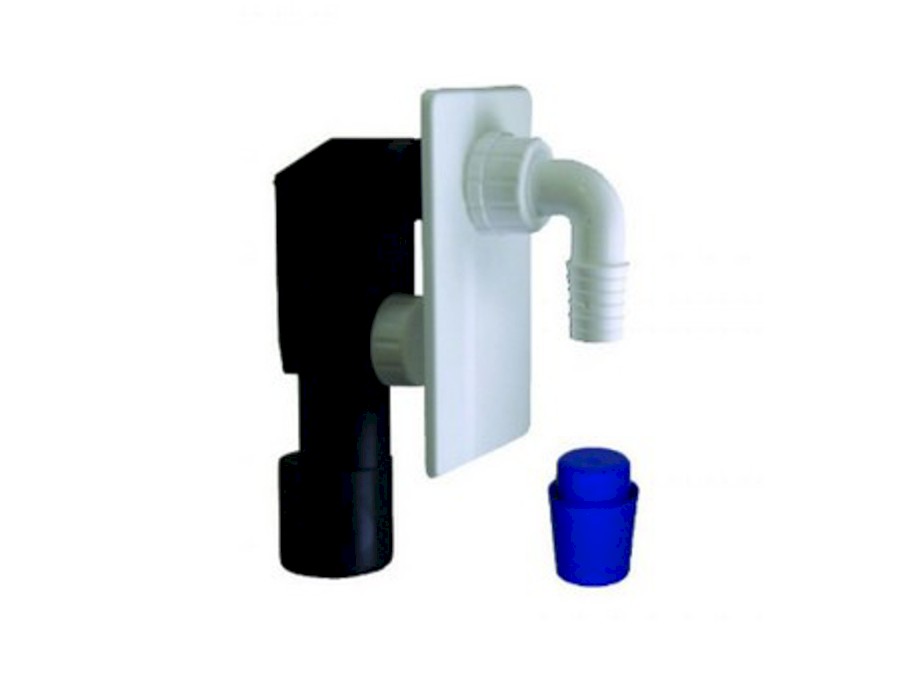 Sifon pračkový podomítkový bílý, DN 40/50