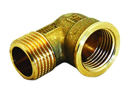 TIEMME COMPACT mosazné koleno vnější/vnitřní závit bez lemu 1/2 x 1/2