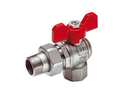 TIEMME kulový kohout rohový se šroubením, ŠMM