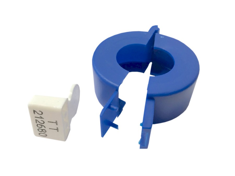 Bezpečnostní plombovací objímka k vodoměru s evidenčním číslem