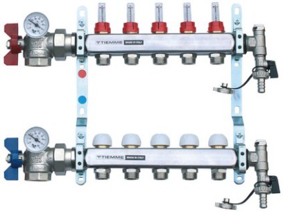 TIEMME rohový plně osazený rozdělovač 1