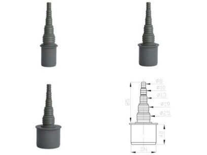HT přímá koncovka pro napojení hadice 8-25 mm