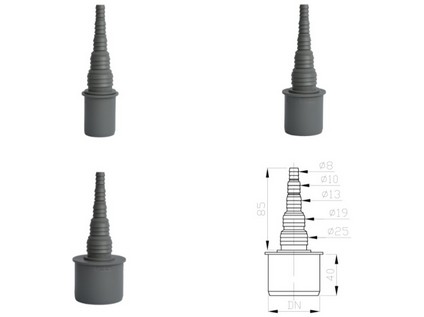 HT přímá koncovka pro napojení hadice 8-25 mm