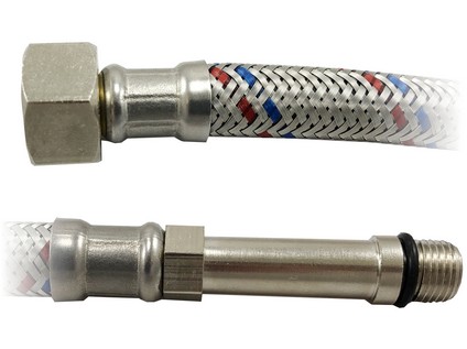 Připojovací nerezová opletená hadička k vod. bateriím LONG