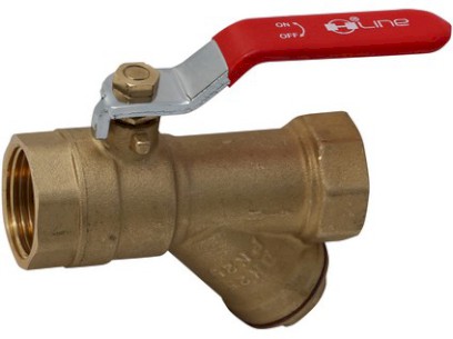 Kulový kohout s ucpávkou, s filtrem 1/2