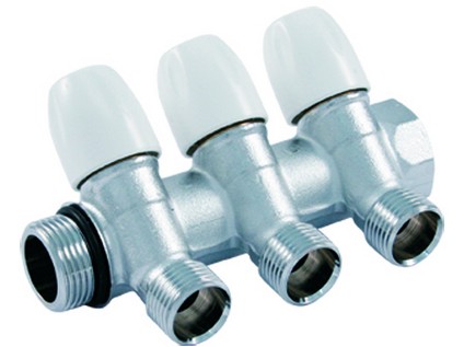 TIEMME rozdělovač MAXIMA s uzavíracími ventily G3/4