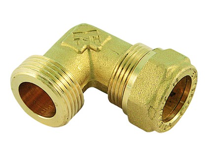 TIEMME SOLAR koleno, vnější závit, ploché těsnění