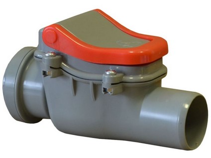 Vodorovná zpětná kanalizační klapka proti vniknutí splaškové vody z kanalizace  DN 125