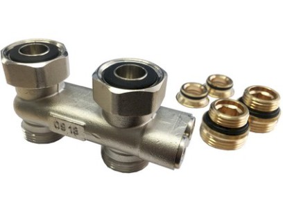 FORNARA křížení přímé pro radiátory VK, uzavíratelné, s redukcemi 3/4