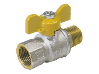 TIEMME plynový kulový kohout s motýlem URAGANO vnější/vnitřní závit 3/8