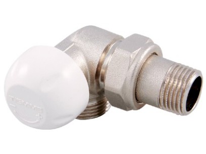 TIEMME termostatický ventil úhlový dvouregulační s ruční hlavicí  3/8