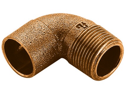 FRABO bronzové koleno s vnějším závitem A x AG   12 x 1/2