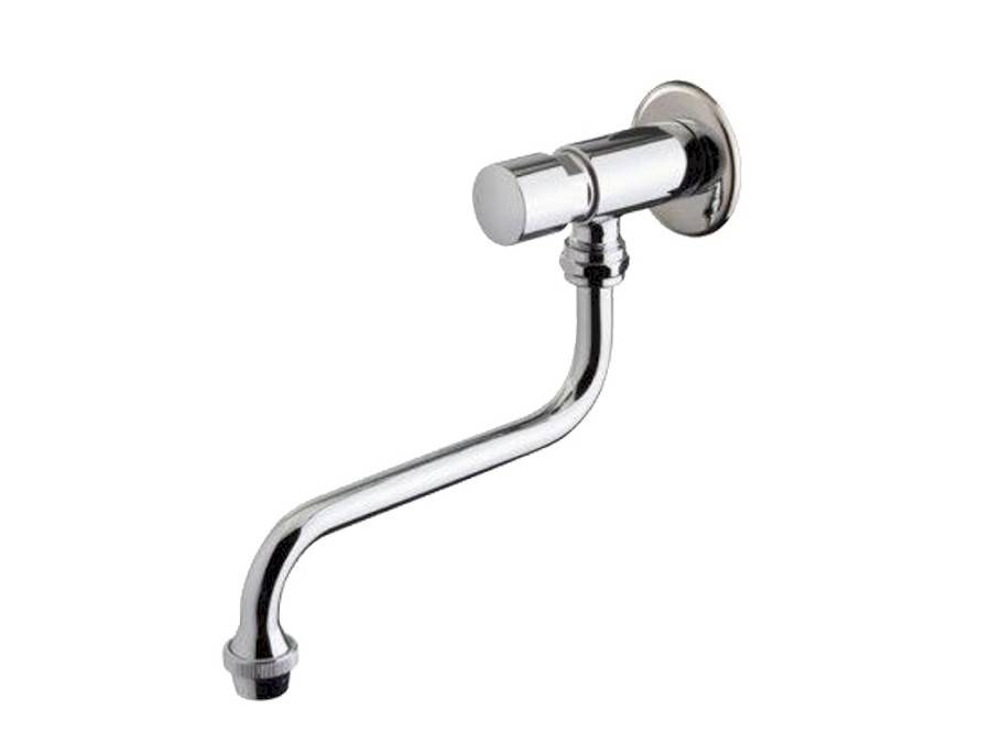 MCM nástěnná umyvadlová časová samouzavírací baterie s otočným ramínkem 165 mm