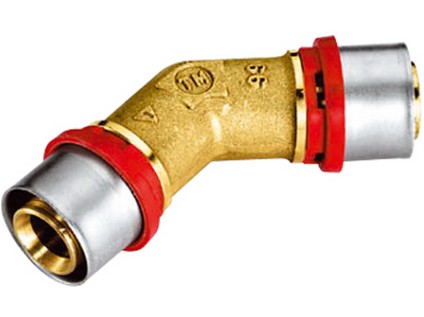 TIEMME lisovací koleno oboustranné 45°  63 x 63