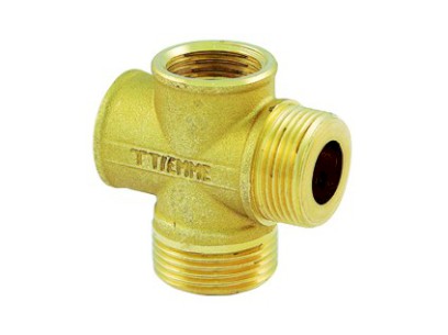 TIEMME SOLAR křížový přechod s vnějším závitem, ploché těsnění 3/4