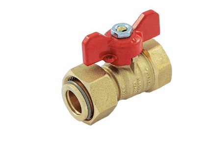 TIEMME kulový kohout s převlečnou matkou k vodoměru 1/2