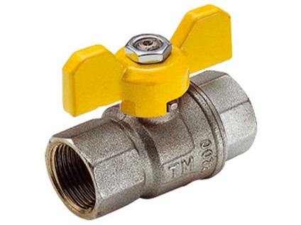 TIEMME plynový kulový kohout s motýlem URAGANO vnitřní/vnitřní závit 1/4