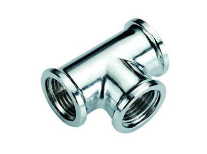 TIEMME mosazný T kus vnitřní/vnitřní/vnitřní závit 3/8