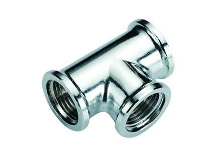 TIEMME mosazný T-kus MMM, chrom