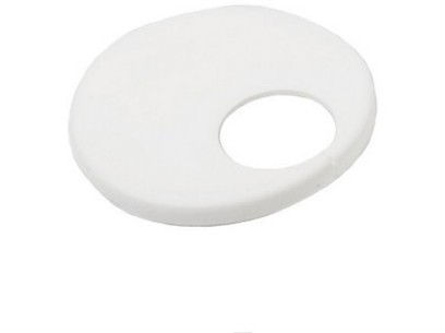 Krytka na trubku jednoduchá bílá exentrická  18 mm