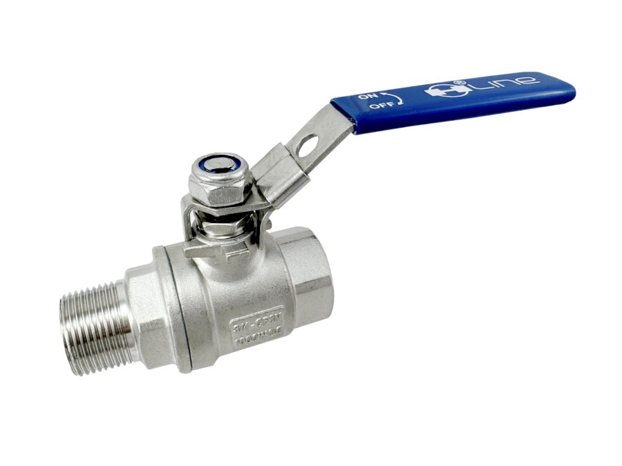 Kulový kohout NEREZ plnoprůtokový MF, uzamykatelná páka