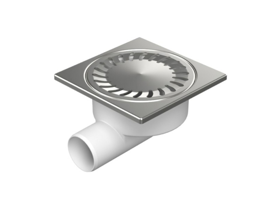 Podlahová vpusť boční nerez s plovákem NEPTUN  DN 50 - 150 x 150 mm