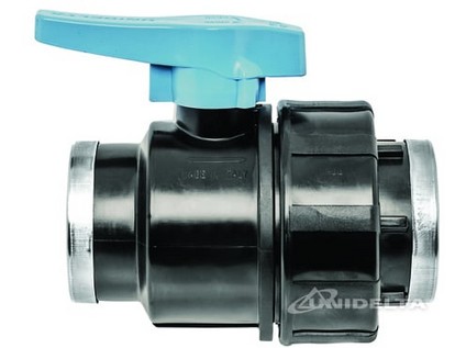 UNIDELTA kulový kohout vnitřní/vnitřní závit pro připojení PE trubek  2