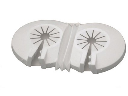 Univerzální krycí růžice dvojitá bílá.