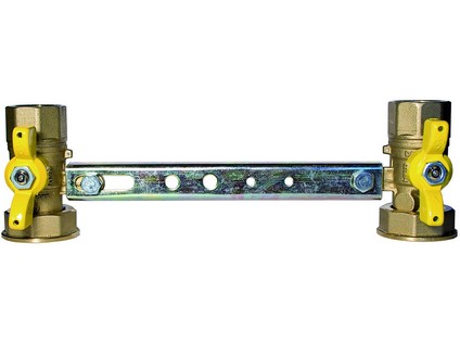 Souprava kulových kohoutů k plynoměrům rozteč 250 mm