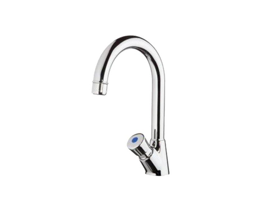 MCM stojánková umyvadlová směšovací samouzavírací baterie s vrchním otočným ramínkem