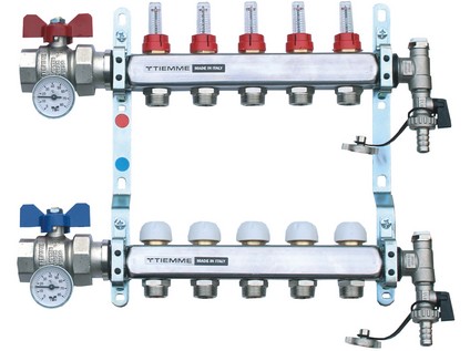 TIEMME NEREZ plně osazený rozdělovač s průtokoměry