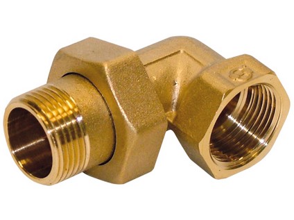 Radiátorové připojovací šroubení rohové - ploché těsnění 1